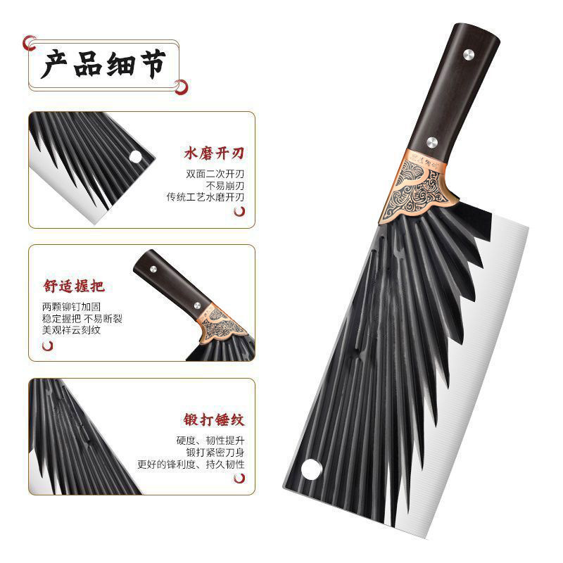 Kitchen knives, household chopping knives, hand-forged bone chopping knives, slicing kitchen knives, chef's special meat slicing knives, traveling kitchen knives Application Scenario