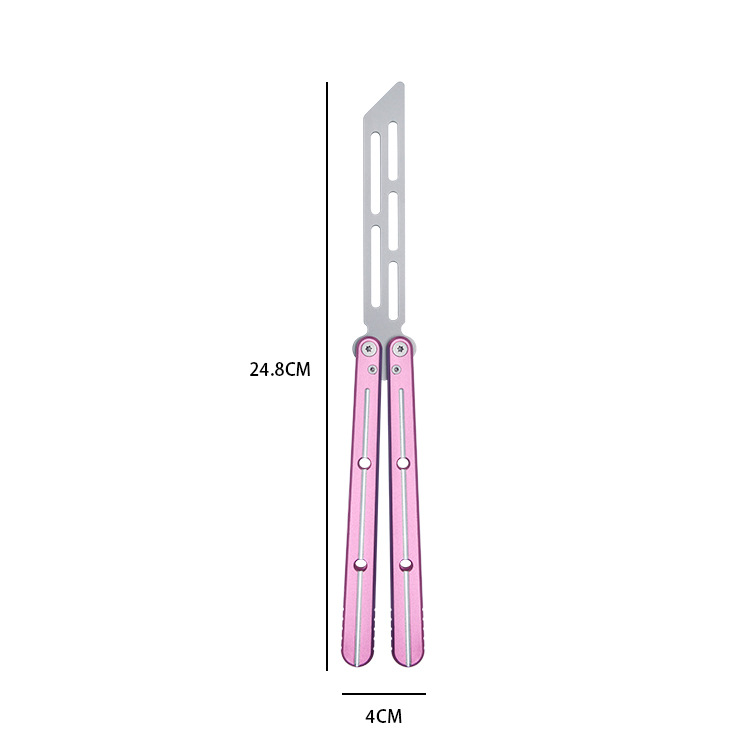 CSGO game Butterfly Knife Folding Knife Play Knife 6 series aluminum handle Cool unsharpened swing knife beginner practice knife undefined
