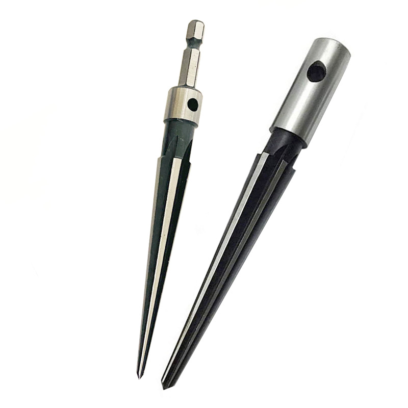 Wholesale of hand conical reamers, hand electric drills for drilling, countersunk head, chamfering and reaming tools, hexagonal handle woodworking T-shaped reamers Item Picture