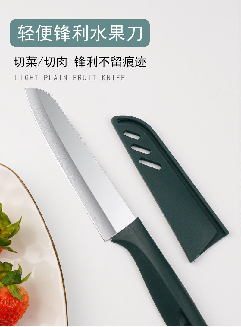Stainless steel fruit knife, melon knife, household kitchen knife, peeler, multi-functional portable melon slicer, small knife that goes with you details Picture