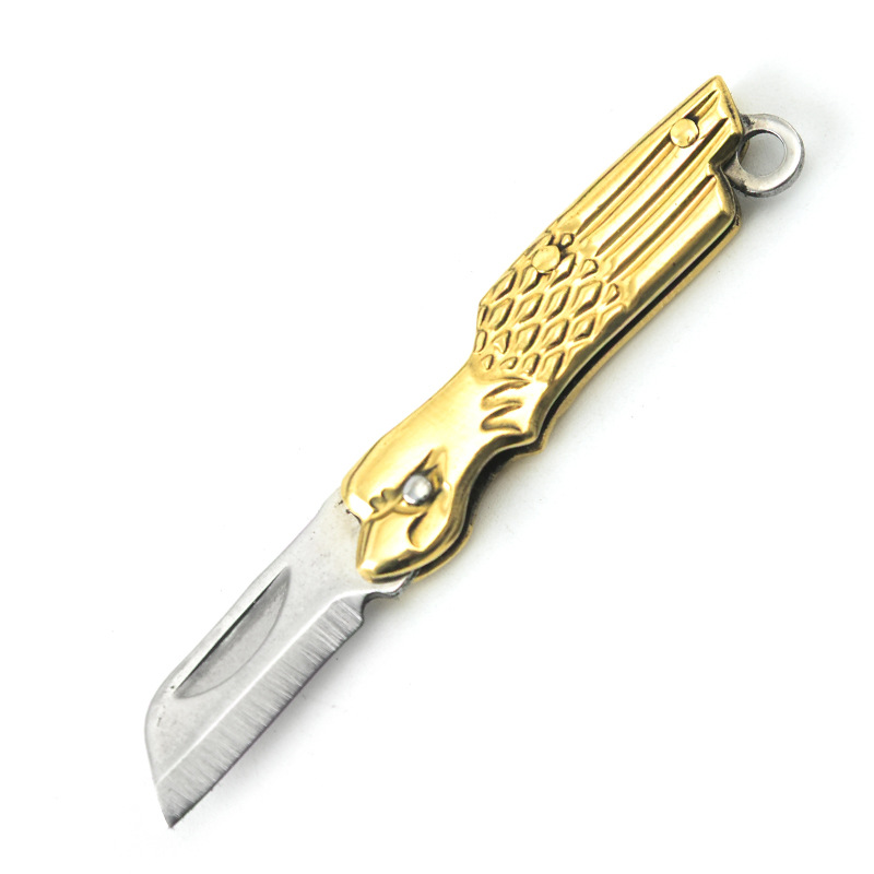 Factory direct sales of stainless steel portable handcrafted brass mini pocket knives, keychains, folding knives and portable knives undefined