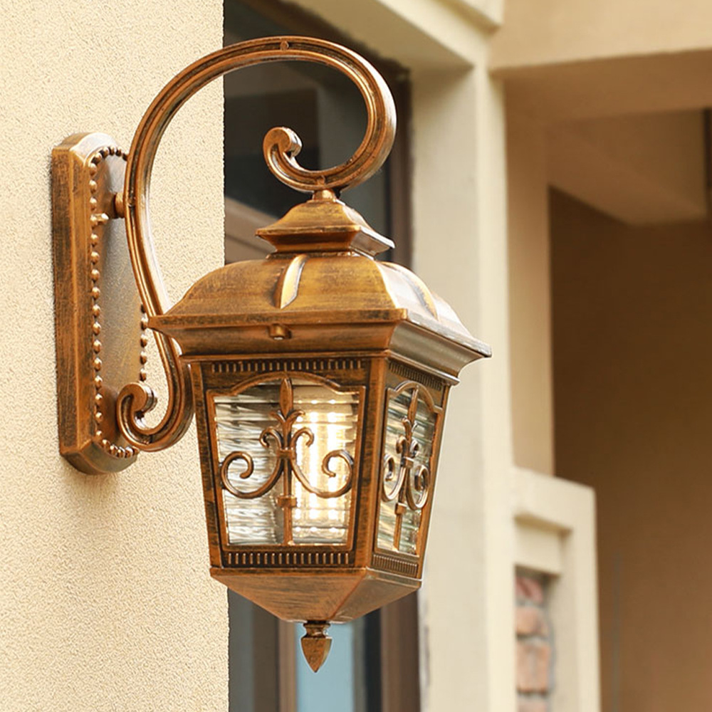 European-style outdoor wall lamps for villa communities, waterproof and rust-proof, thickened exterior wall lamps, balcony, corridor and main entrance, new style wall lamps full figure