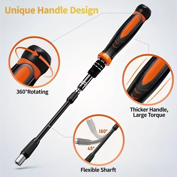 Wholesale 115-in-one screwdriver set, mobile phone repair tool, screwdriver set, S2 steel cross-head screwdriver Specification drawing