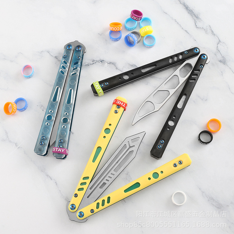 Yapi Workshop REP New version Butterfly Knife Uncut stainless Steel Inner lining Sandwich Double Effective PC patch details Picture