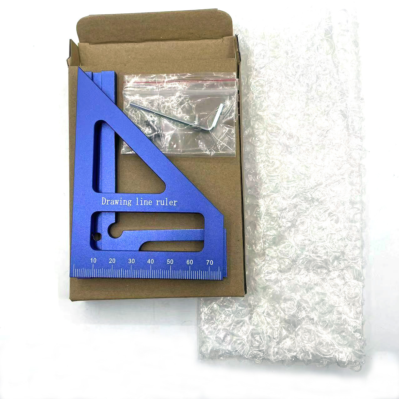 Multi-functional right Angle square, woodworking marking ruler, right Angle square, set square, woodworking aluminum alloy marking tool undefined
