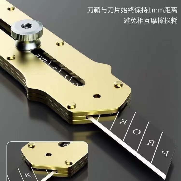 Factory wholesale of all-steel utility knives, 18mm heavy-duty thickened wallpaper knives, heavy-duty paper cutting knives and engraving knives Specification drawing