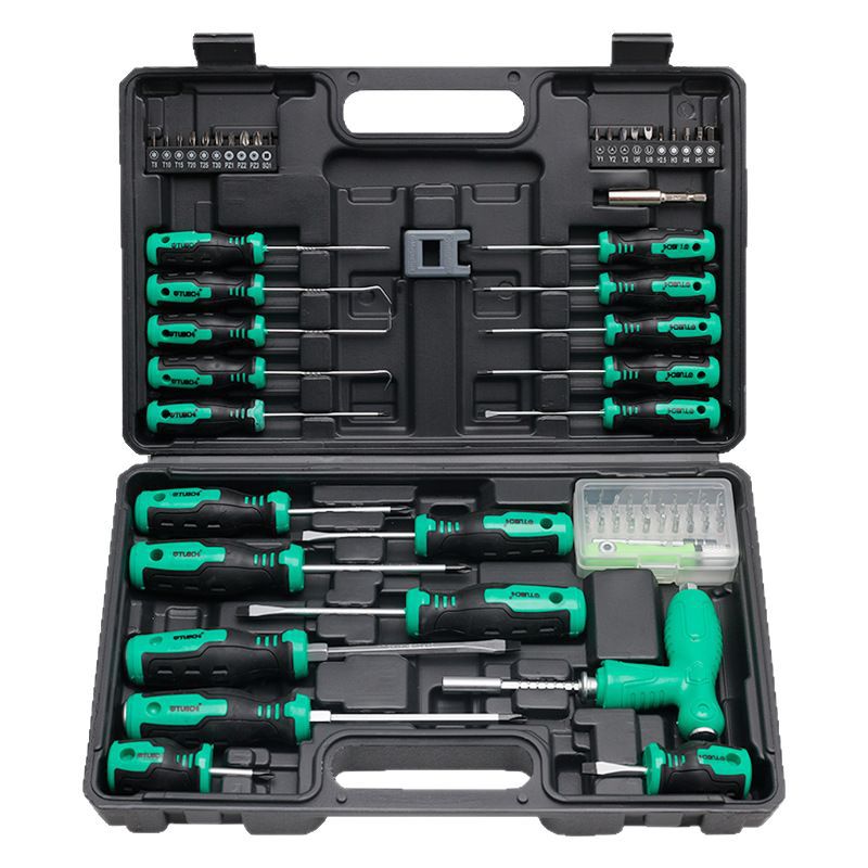 73 pieces of cross-head screwdriver, flat-head plum blossom oil seal, magnetic screwdriver, screwdriver screwdriver set, in-batch six-flower screws Item Picture