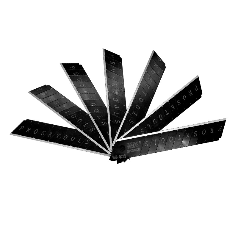 Black black-edge knife, thickened V-shaped sharp wallpaper knife, 10 sections, 18mm art knife Item Picture