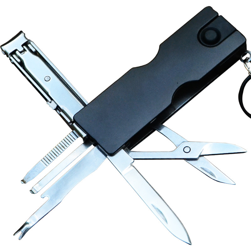 Multi-functional beauty knife, creative small nail clippers, fashionable beauty set, LED combination beauty tool knife Item Picture