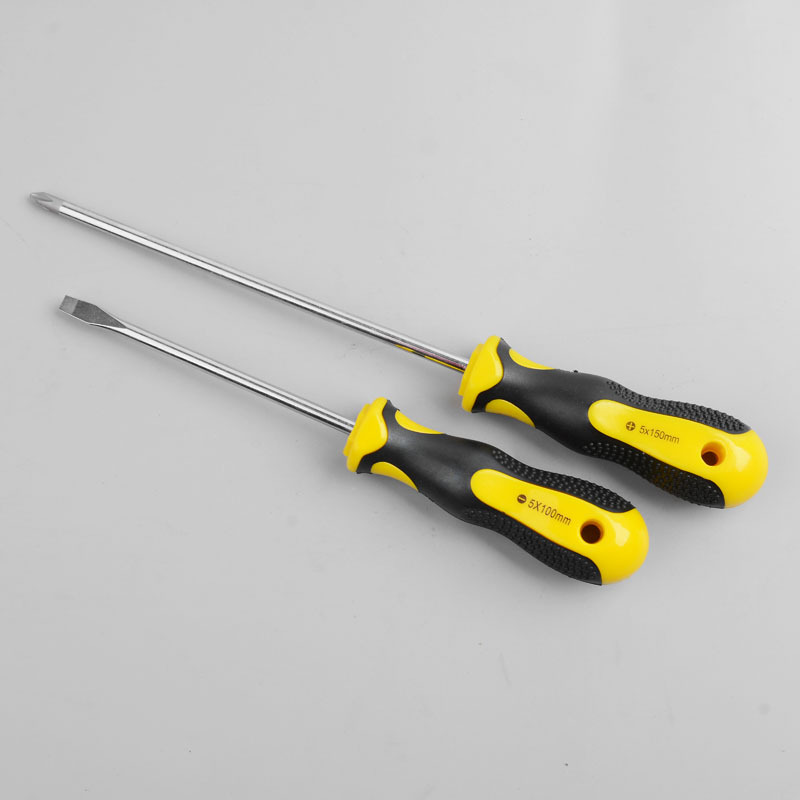 Aobang chromium vanadium steel dual-color handle manual screwdriver, manual screwdriver, multi-specification flat-head cross-head screwdriver Specification drawing