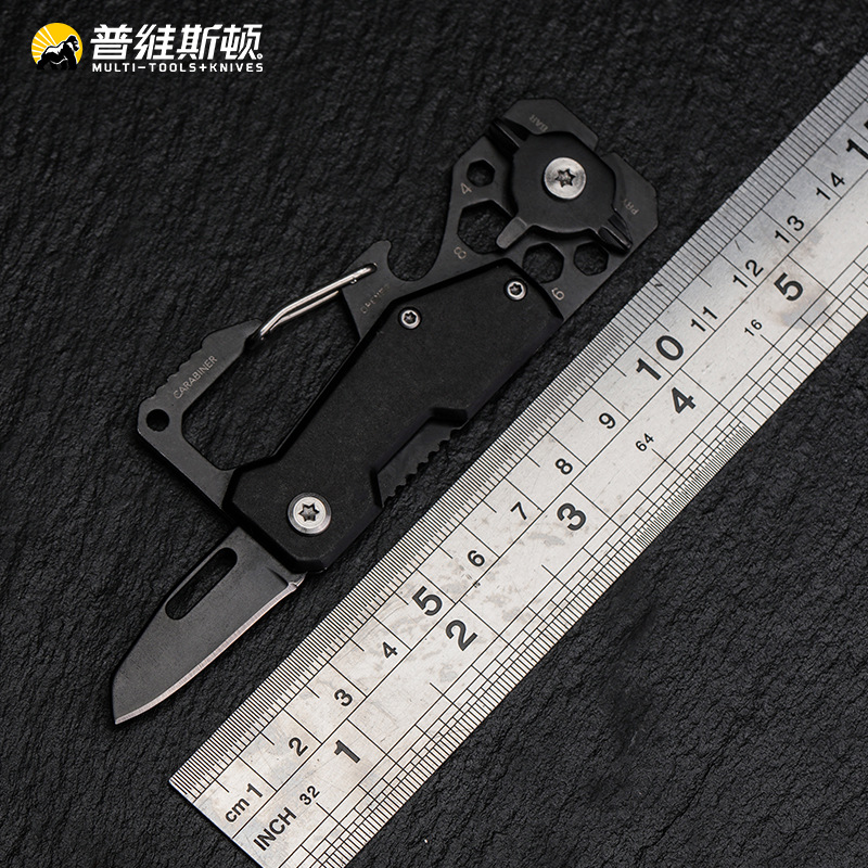 In stock: multi-functional hiking buckle knife, mini knife, portable multi-purpose folding knife, outdoor folding knife, pocket knife full figure