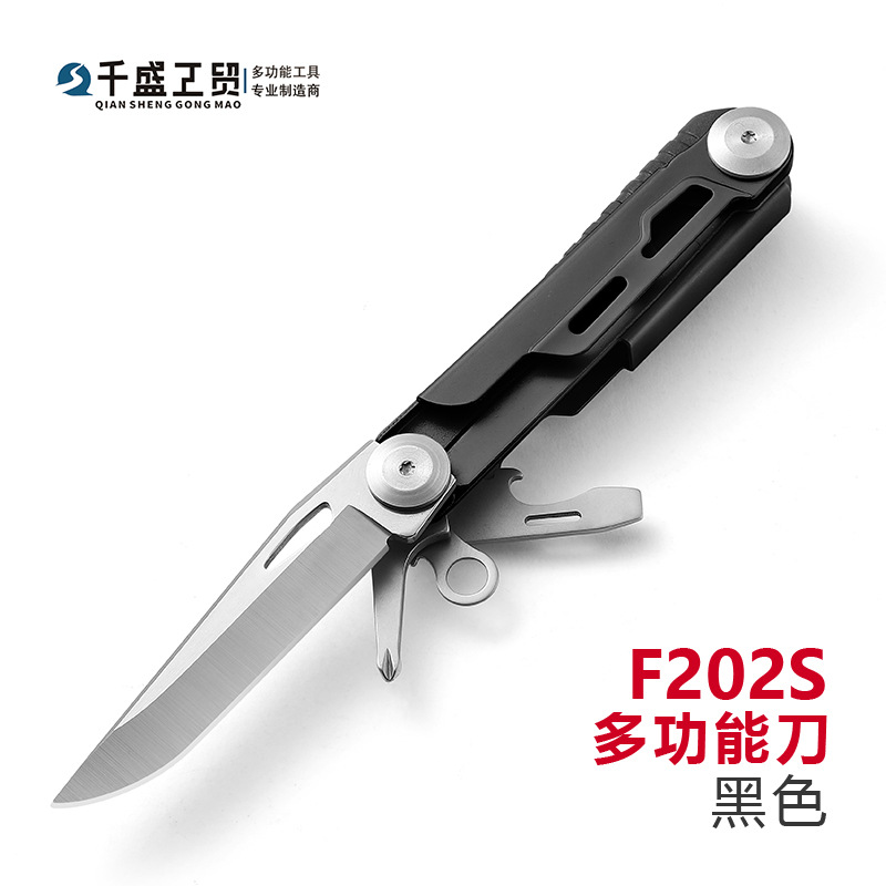 Outdoor multi-functional knife with flint whistle, multi-functional sharp folding knife, portable and portable camping knife for the wild undefined