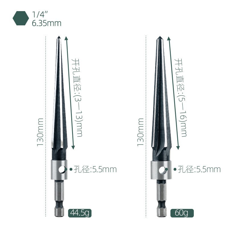 Twist drill reamer, hand reamer, woodworking hole opener, sawtooth alloy chamfering tool, conical cutter, drill bit set Application Scenario