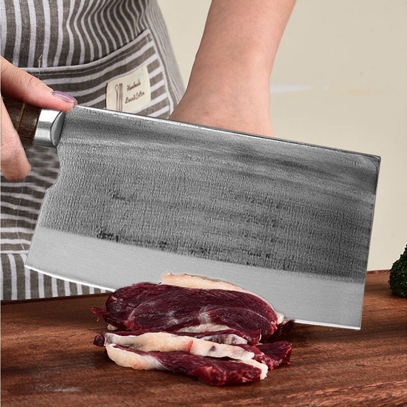 Kitchen knife, household chef's dual-purpose forging and chopping knife, meat cutting knife, sharp knife for cutting chicken and duck, forging and chopping knife details Picture