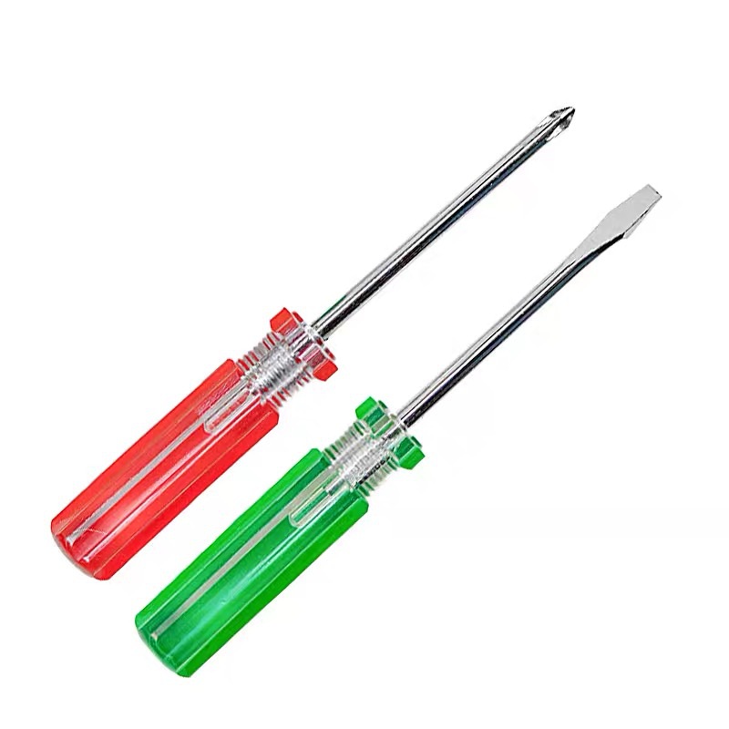 Wholesale carbon steel screwdrivers 5X75 cross-shaped, 3-inch yellow and black handle with magnetic household screwdriver undefined