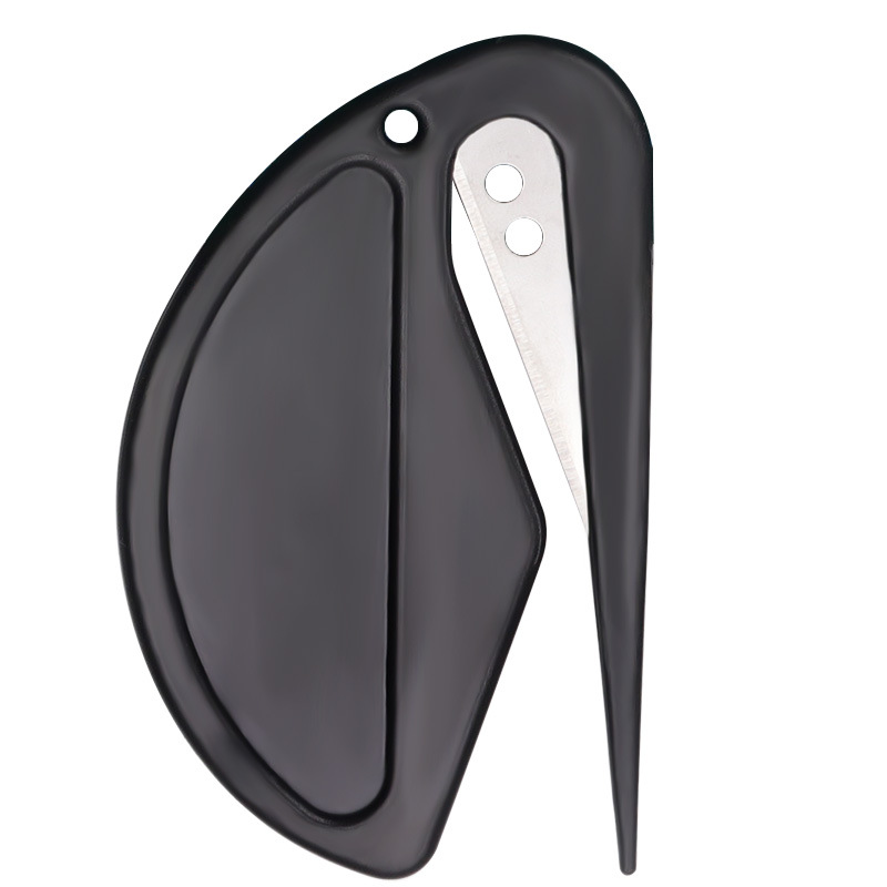 Plastic mini letter opener, envelope opener, paper cutter, utility knife, rope cutter, rubber band cutter, wire blade undefined