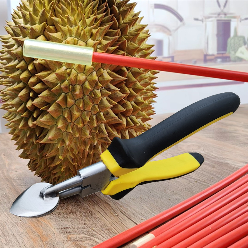 Durian stick to open the durian, durian opener pliers to check the fruit, tap the durian stick undefined