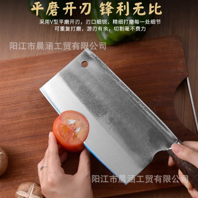 Hand-forged roast meat knife, bearing steel, forged thickened chopping knife, sharp kitchen knife for cutting chicken, duck and goose, in stock Application Scenario