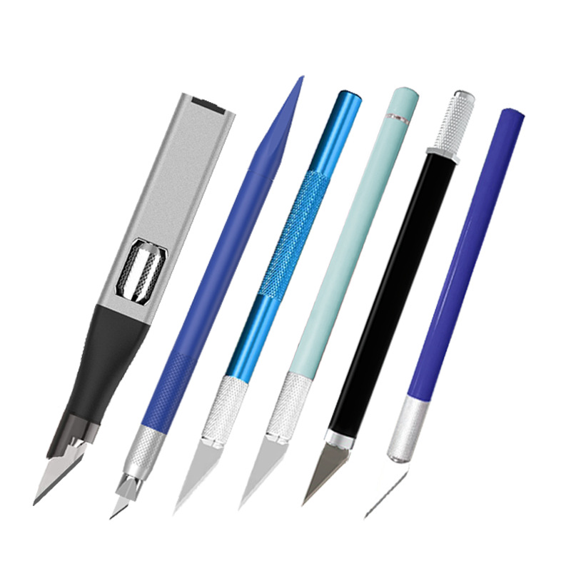 Kangrun Aluminum alloy solid engraving knife, paper cutting Special utility knife tool set, rubber stamp hand knife, engraving pen Item Picture