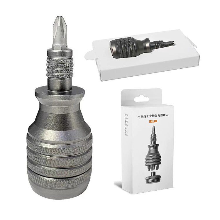 The manufacturer supplies industrial-grade titanium alloy small steel gun pressure reducing screwdrivers, cross-shaped multi-functional aluminum screwdrivers full figure