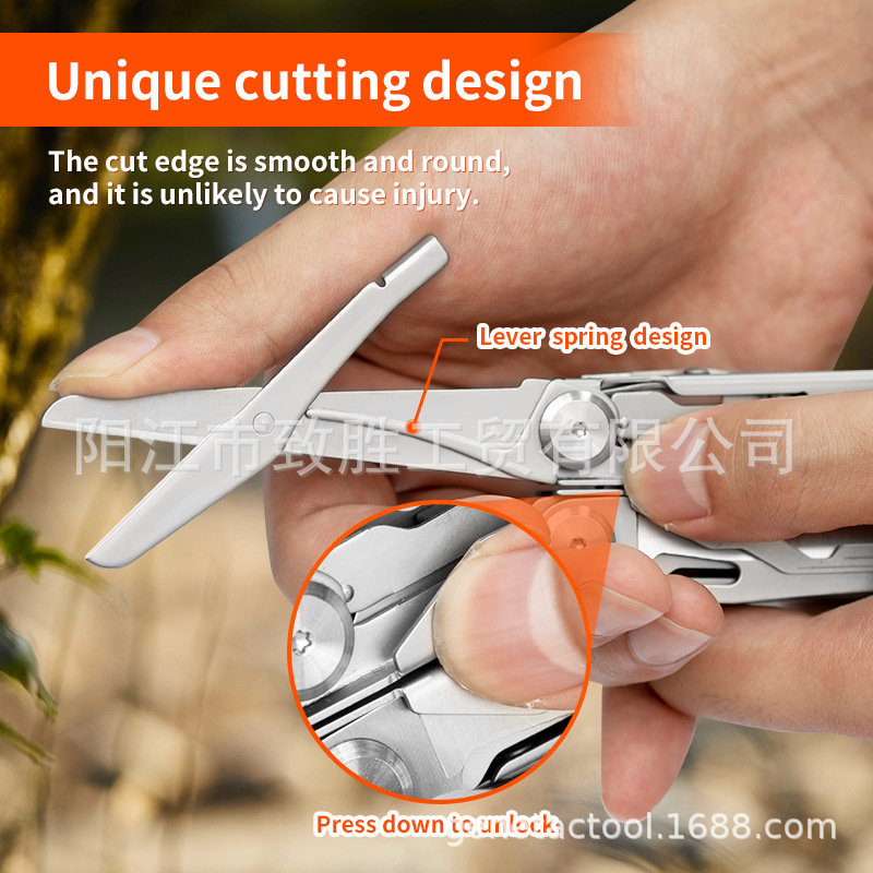 Portable folding multi-functional pliers for cross-border outdoor camping, mountain climbing, hiking and field maintenance Application Scenario