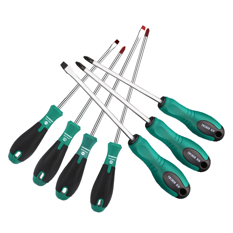 Tosen Screwdriver Manual Screwdriver set of 8 pieces, flat-head cross-head screwdriver, screwdriver, cross-head screwdriver, and screwdriver Item Picture