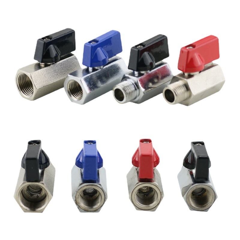 Mini ball valve, 1-point, 2-point, 3-point, 4-point polished and frosted NPT internal and external thread double internal thread brass hexagonal valve pneumatic Item Picture