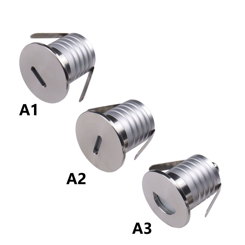 LED ground lights, semi-circular 12V and 24V, stainless steel outdoor embedded step lights, 1W and 3W waterproof ground lights, courtyard and garden Item Picture