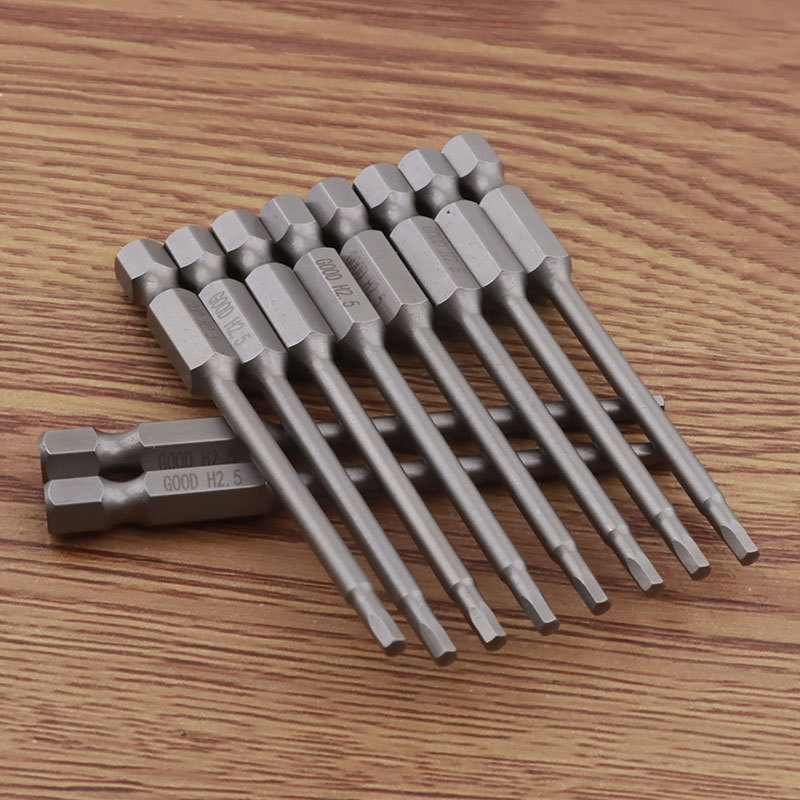 GOOD SH1/4*75*3.5*50*H2.5 hexagon socket imported S2 steel air screwdriver bit Specification drawing