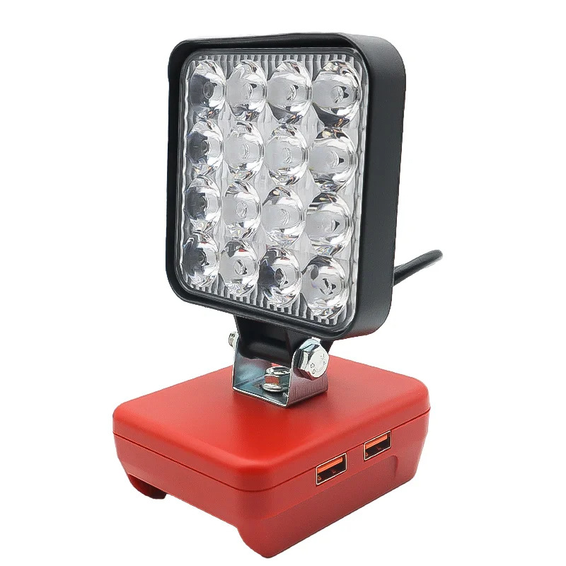 16LED lithium battery work light, emergency light, maintenance, outdoor construction site lighting, Dewei/Makita/Mivochi/Bosch full figure