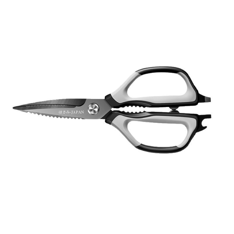 Kitchen scissors, titanium-coated stainless steel scissors, large household scissors for barbecuing beef, chicken cutlets, meat bones, fish and chicken bones Item Picture