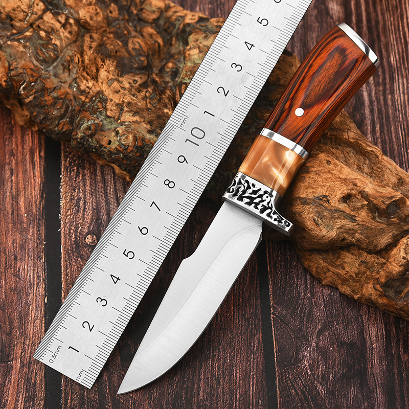 Modern, simple, high-hardness, sharp stainless steel swift straight knife, outdoor survival and survival portable multi-purpose knife full figure