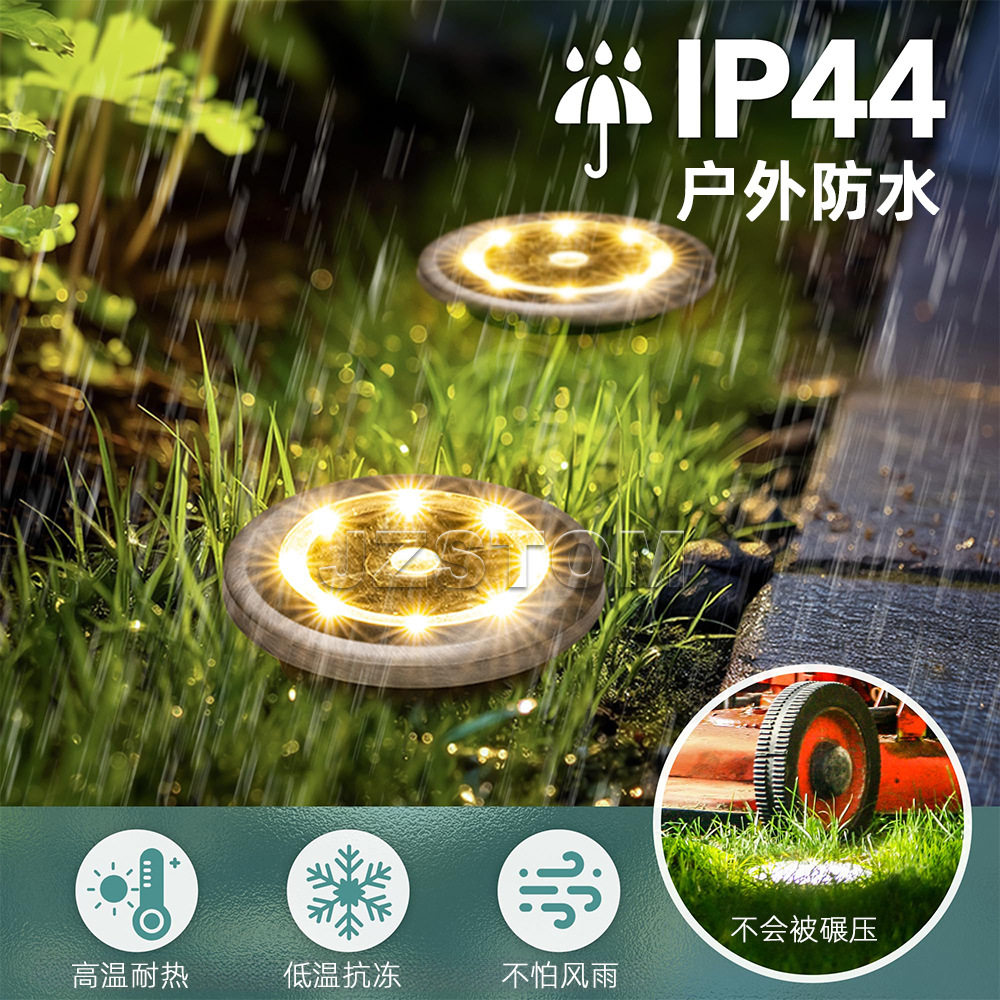 Cross-border new solar ground lamp, outdoor waterproof LED ground plug lawn lamp, garden villa decorative courtyard lamp Specification drawing