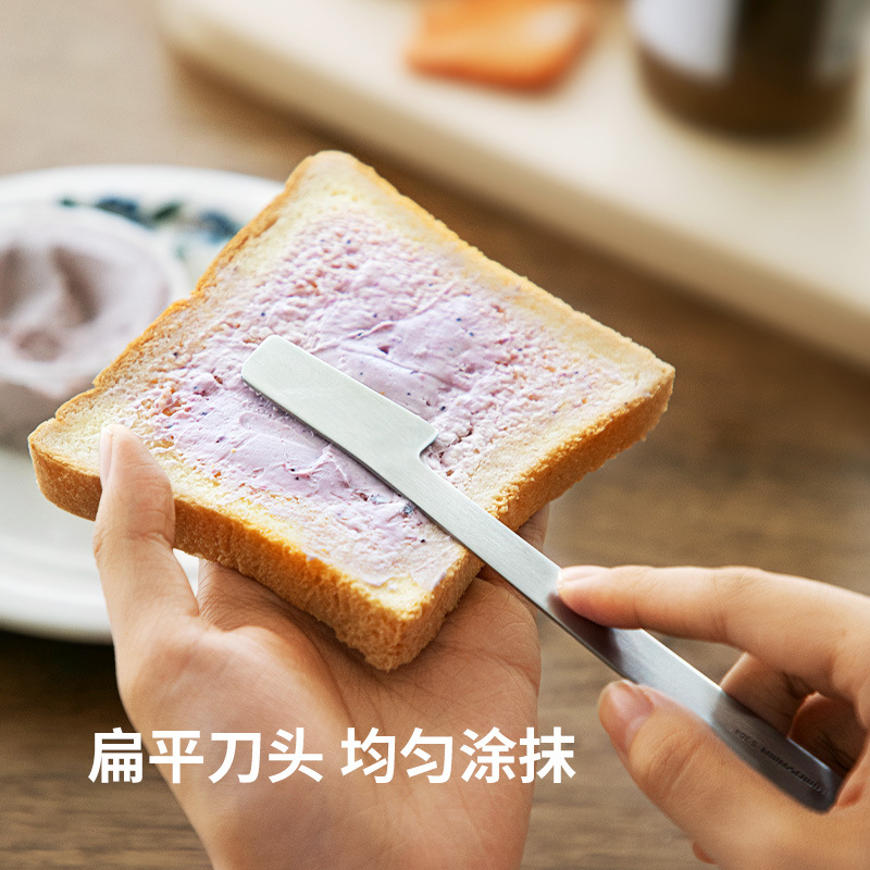 Shuangshan 304 stainless steel butter knife, stirring rod, can scoop, bread, toast, jam scoop, cream cheese spatula details Picture