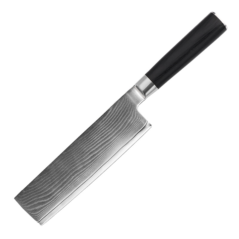 Cross-border stock 67-layer Damascus steel Japanese color wood small kitchen knife, household chef knife, professional kitchen meat slicer Item Picture