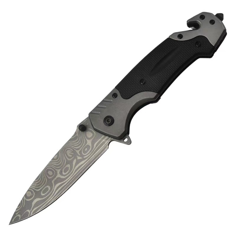 Outdoor folding knife, wilderness survival knife, multi-functional knife, folding knife with lock, camping home sharp straight knife, outdoor knife undefined