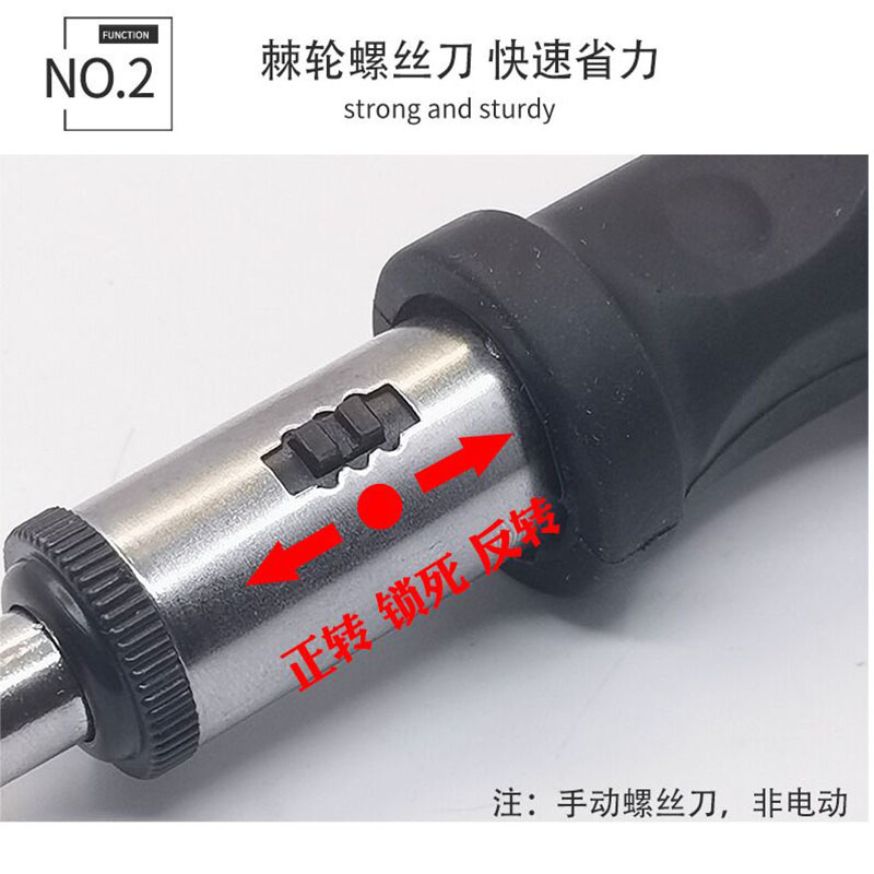 Multi-functional ratchet screwdriver, Allen wrench, forward and reverse turning, turning screwdriver, T-handle, socket and socket dual-purpose details Picture
