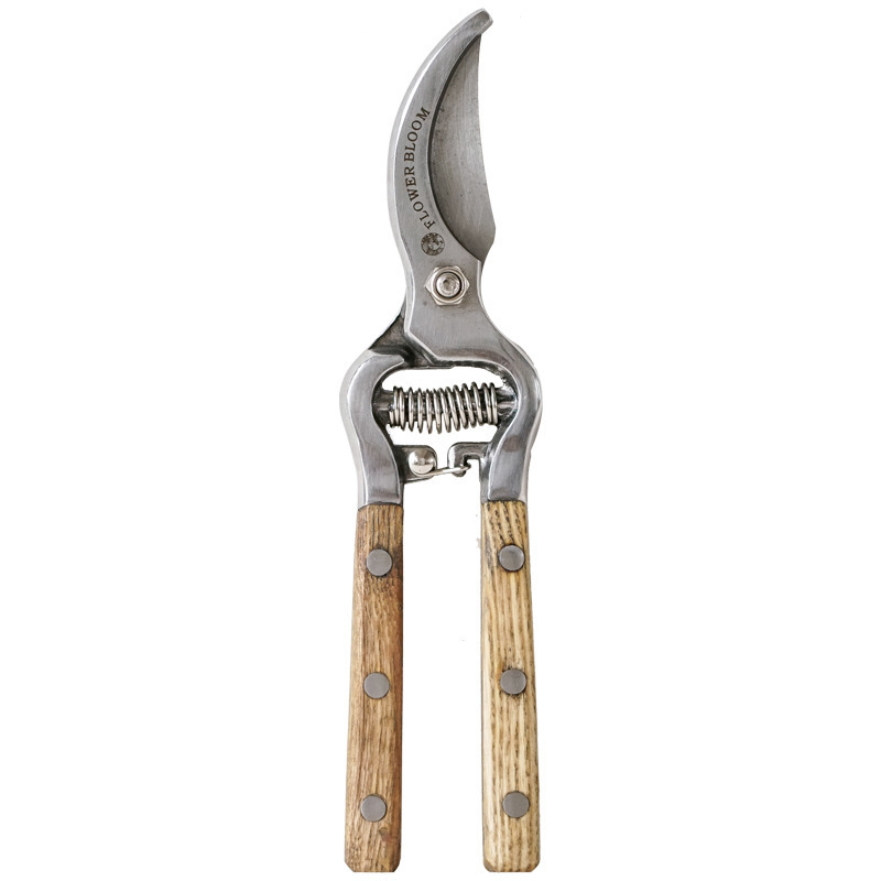 Ash wood wooden-handled pruning and flower pruning art garden fruit tree pruning and flower pruning scissors, labor-saving household gardening tools details Picture
