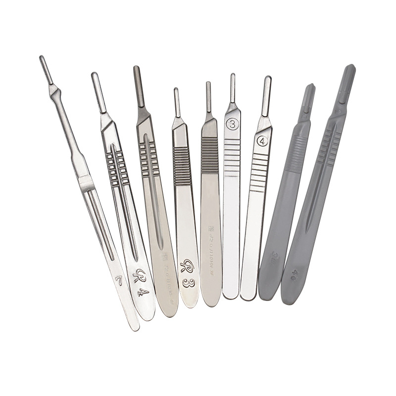 Stainless steel surgical handle, surgical handle No. 3, industrial engraving knife No. 4, veterinary knife handle, laboratory scalpel Item Picture
