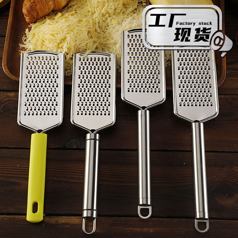 Cross-border in-stock stainless steel chocolate cheese grater, cheese lemon grater, manual potato and radish grater, grater full figure