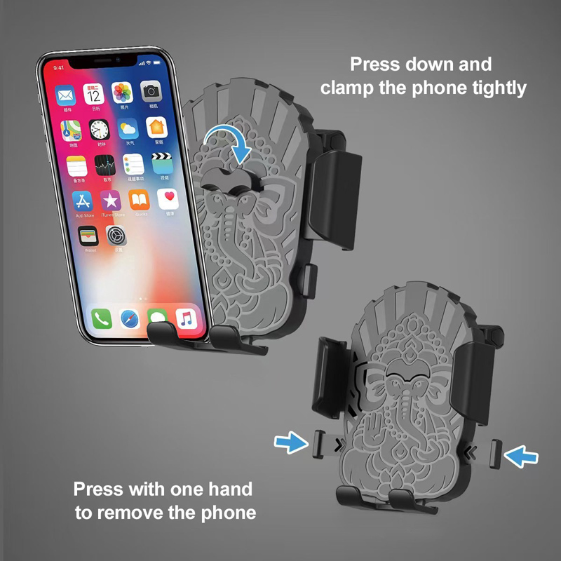 HZ05车载出风口手机支架塑料手机支架出风口手机架车载手机支架汽车出风口手机架夹子详情5