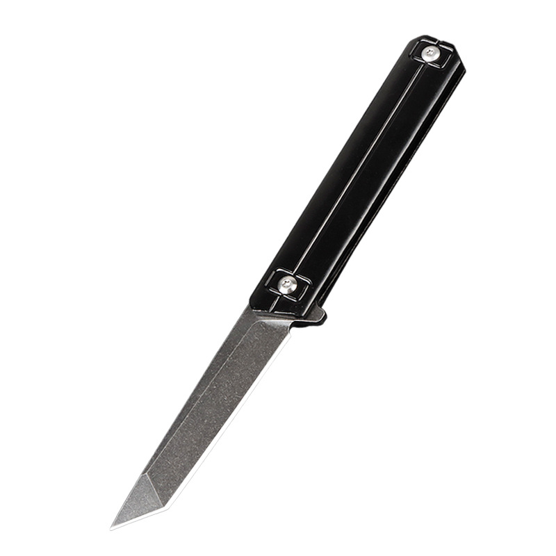 EDC foreign trade folding knife, camping survival folding knife, tactical knife, stainless steel fruit knife, self-defense knife, all-steel handle undefined