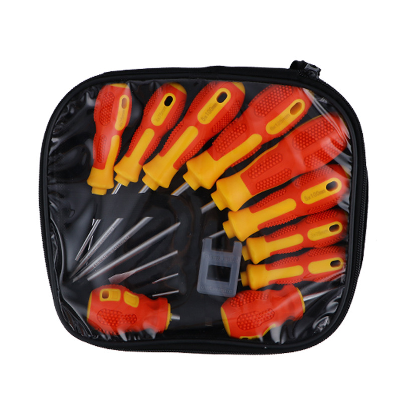 One-piece consignment cross-head screwdriver set, hardware repair tools, anti-slip handle, flat-head screwdriver undefined