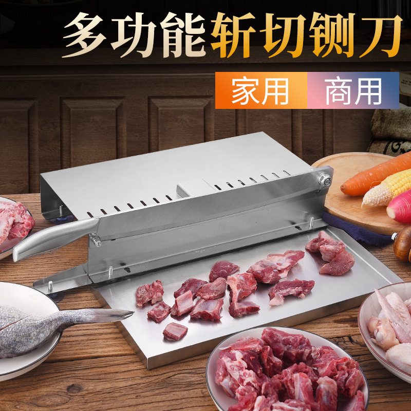 Lamb roll slicing machine, small guillotine knife for bone cutting, small household stainless steel bone cutting machine, dual-purpose medicinal material cutting machine, meat cutting machine details Picture