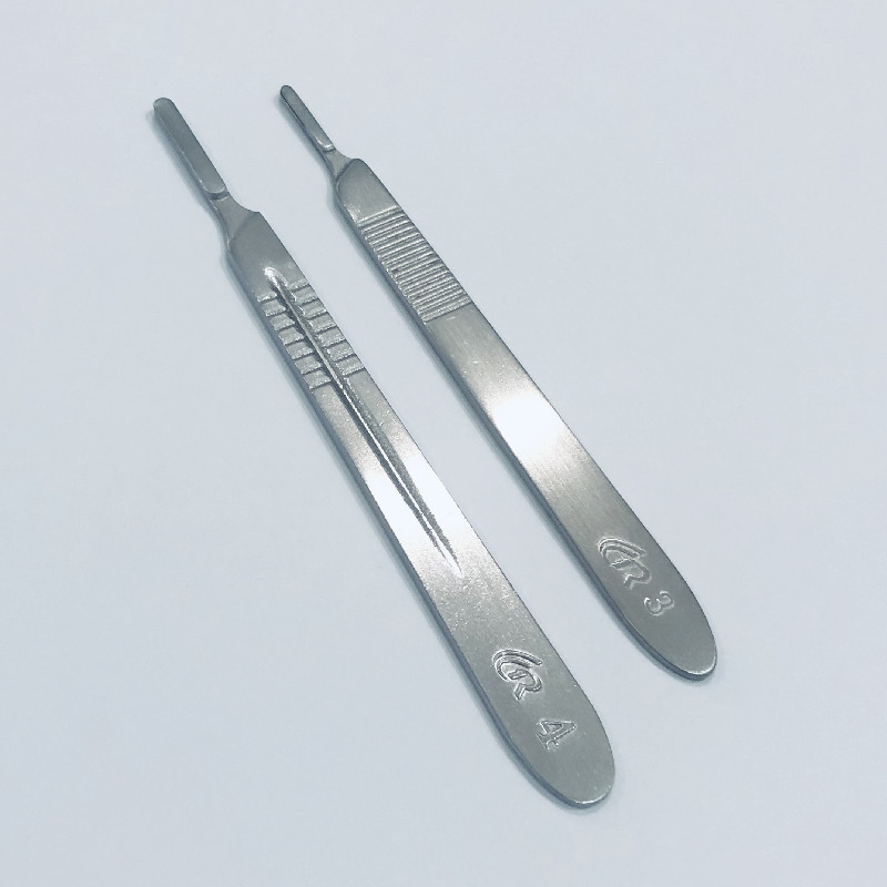 Stainless steel knife handle, surgical knife handle 4, industrial veterinary practice knife stand 3, engraving knife, laboratory biological scalpel full figure