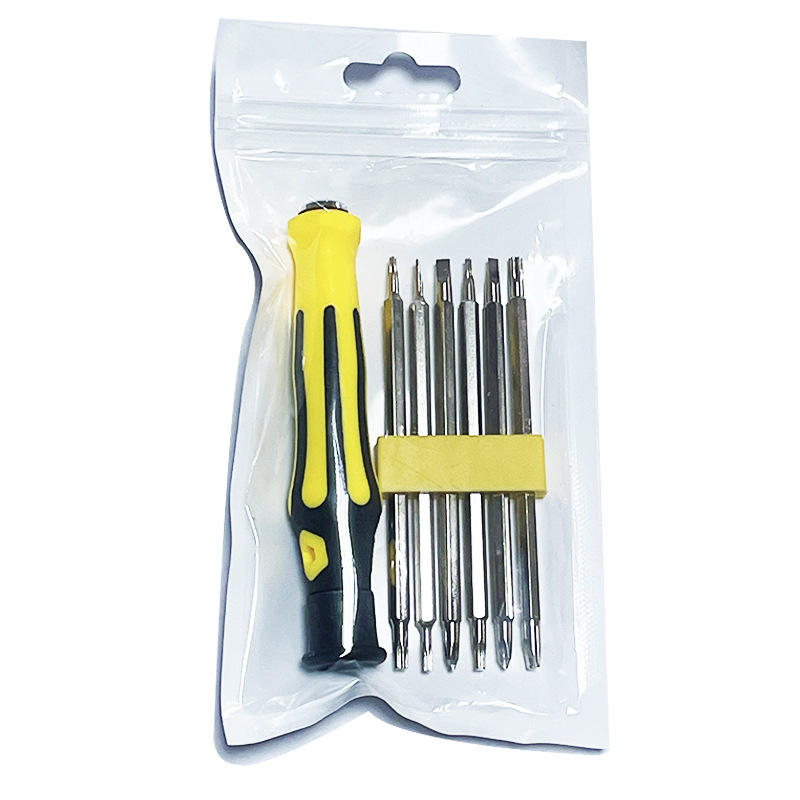 Cross-shaped, plum blossom-shaped, Y-shaped and U-shaped mobile phone telecommunications repair 1 tool screwdriver 6-in-1 multi-purpose screwdriver set undefined