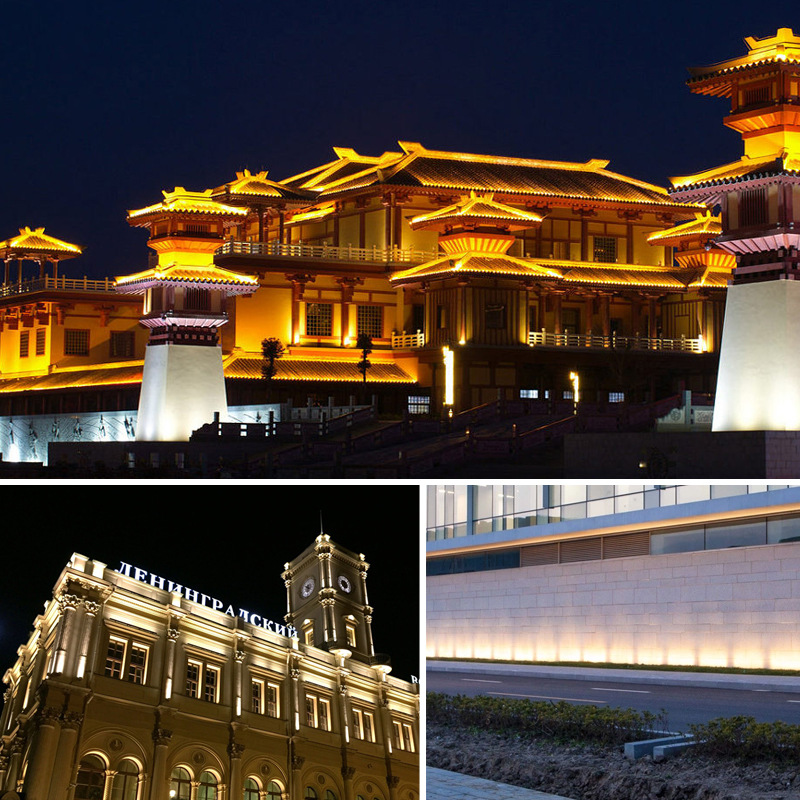 led wall-washing lights, outdoor waterproof building and bridge lighting, hard light strips, exterior wall lighting, strip-shaped line spotlights manufacturers Specification drawing
