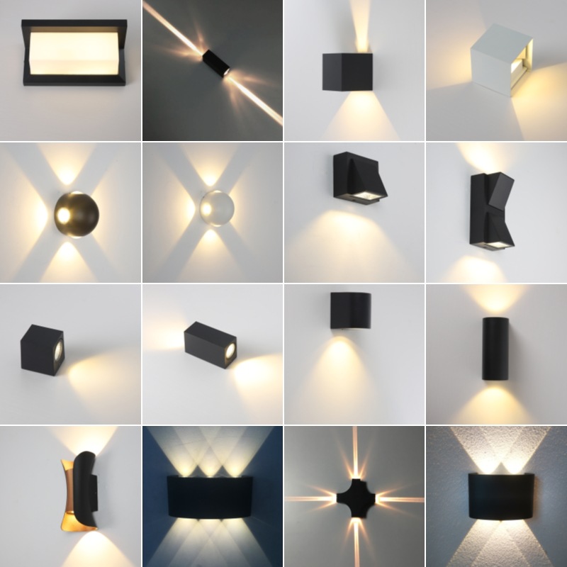 Outdoor wall lamp, waterproof double-head aluminum material, outdoor villa gate exterior wall lamp, balcony cross wall lamp full figure