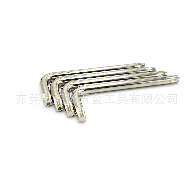 L-shaped anti-theft box wrenches with holes T10, T15, T20, T25, T30 hexagonal star-shaped screwdrivers with columns Item Picture