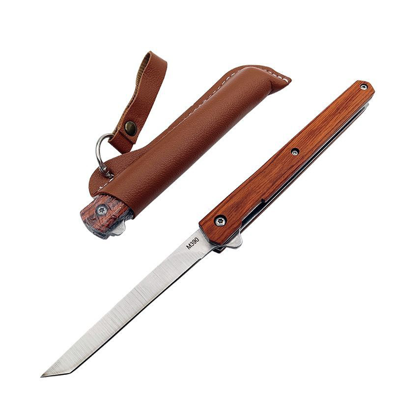 Factory high-hardness stainless steel folding knife, portable mini pocket, wooden handle magic pen, outdoor knife, sharp fruit knife undefined